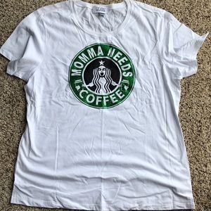 Momma needs coffee glitter shirt